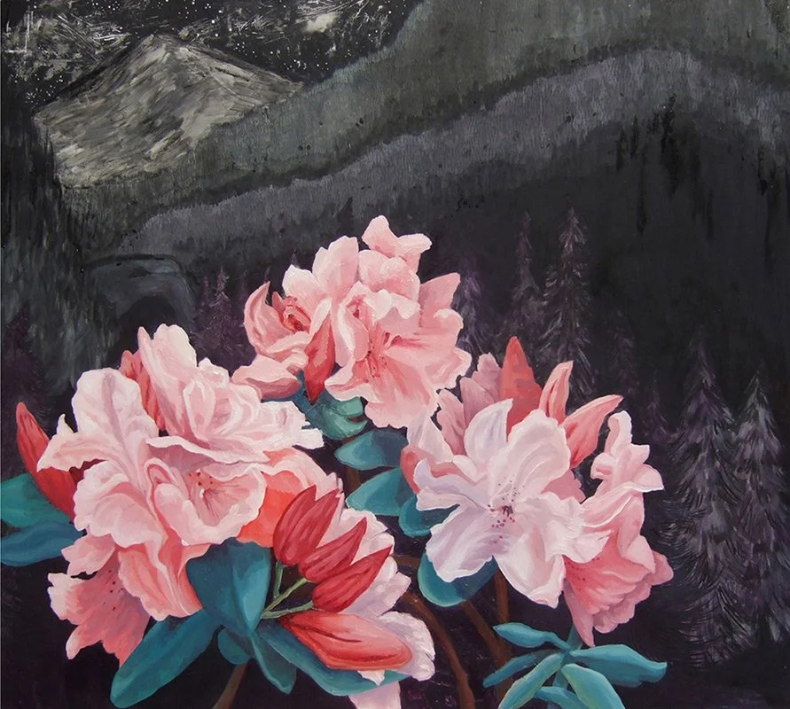 Forest Park Rhodies, 36%22 x 30, oil on wood, 2013. In a private Collection.jpeg