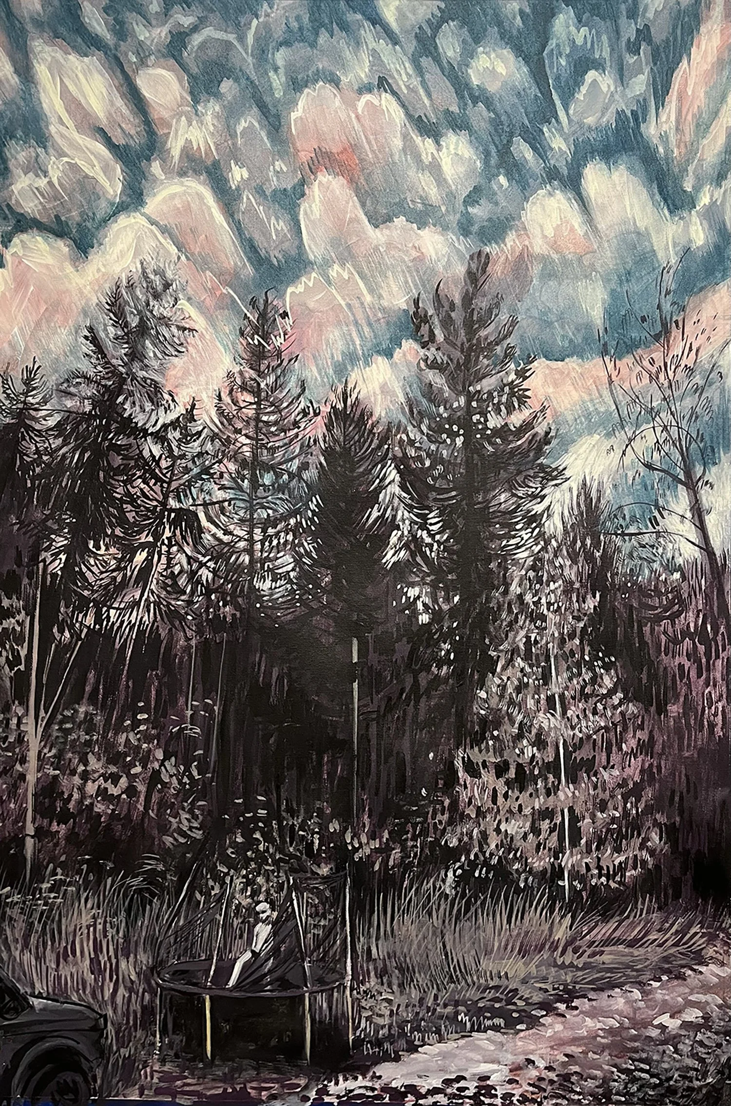 Childhood on the Olympics, 36" x 24", acrylic on canvas.