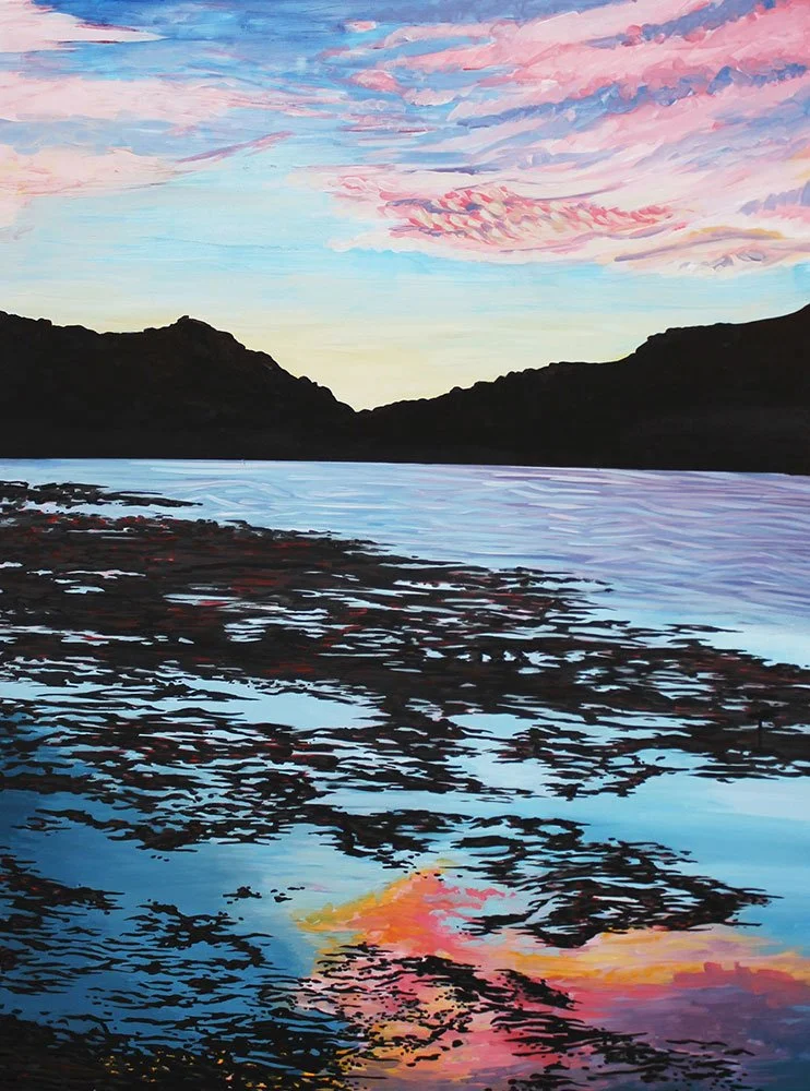 Paulina Lake, 36%22 x 48%22, Flashe on wood panel, 2014.jpeg