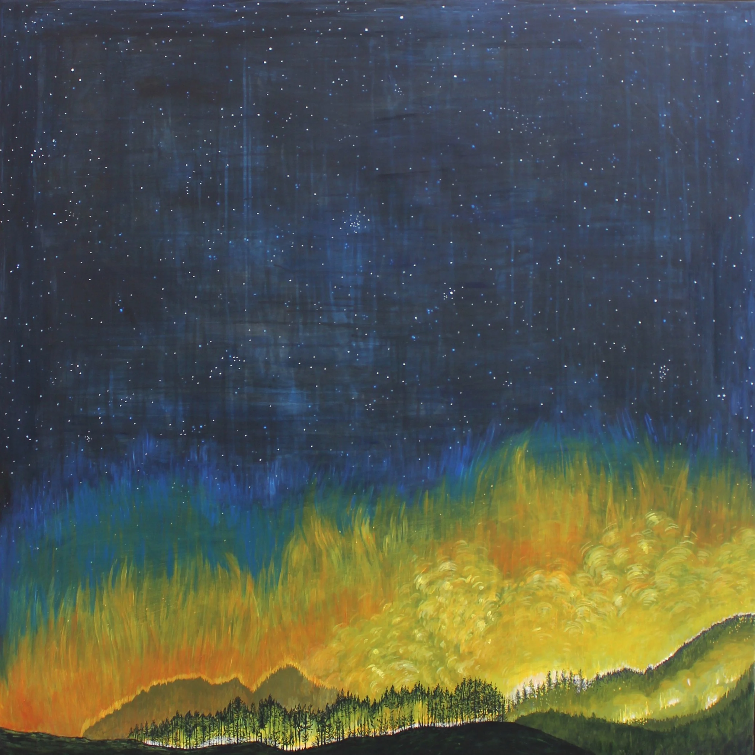 Eagle Creek, 60”x 60”, acrylic on canvas, 2018..jpeg