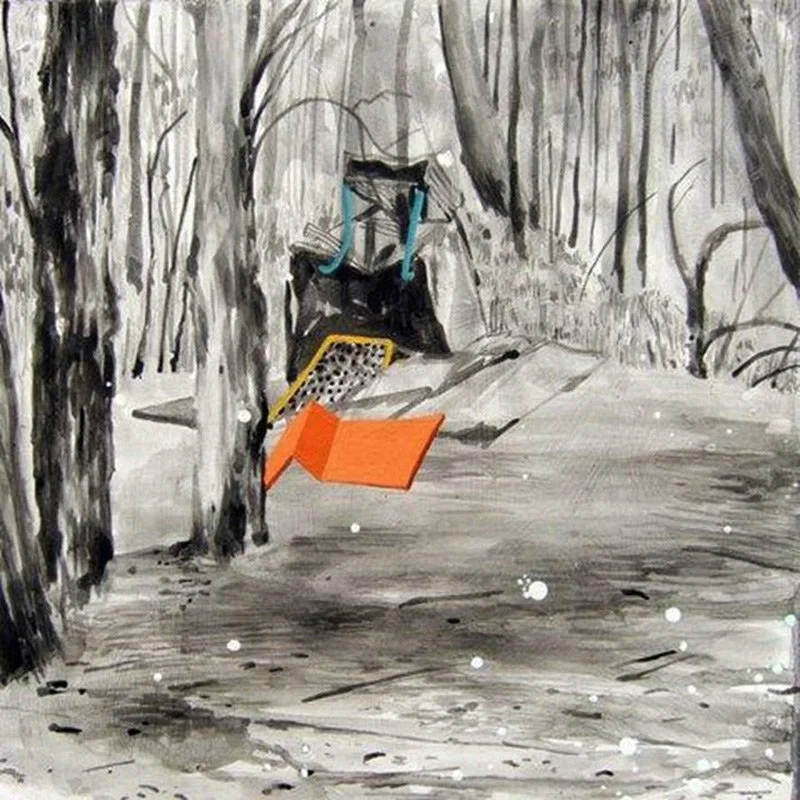 Faint Patter, 20%22 x 20%22, acrylic on wood, 2008.jpeg