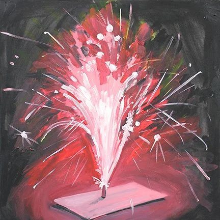 Red Blast, 24” x 24” , acrylic on canvas, 2018..jpeg