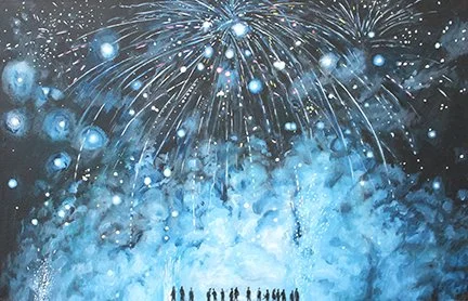 Ephemerality in Bluegreen, 19” x 30"