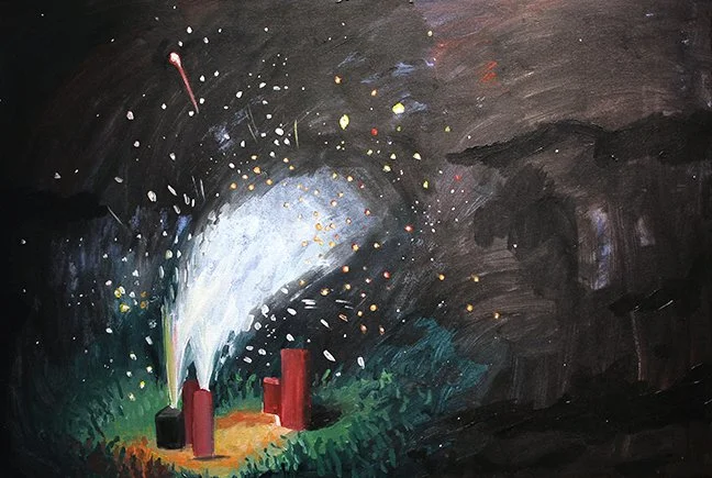 Backyard Disasters, 36” x 24%22, acrylic on canvas, 2018..jpeg