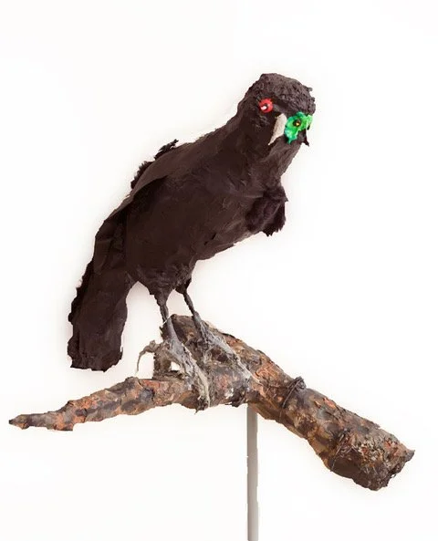 Crow, 2007
Paper wire and acrylic
12” x 24” x 12”