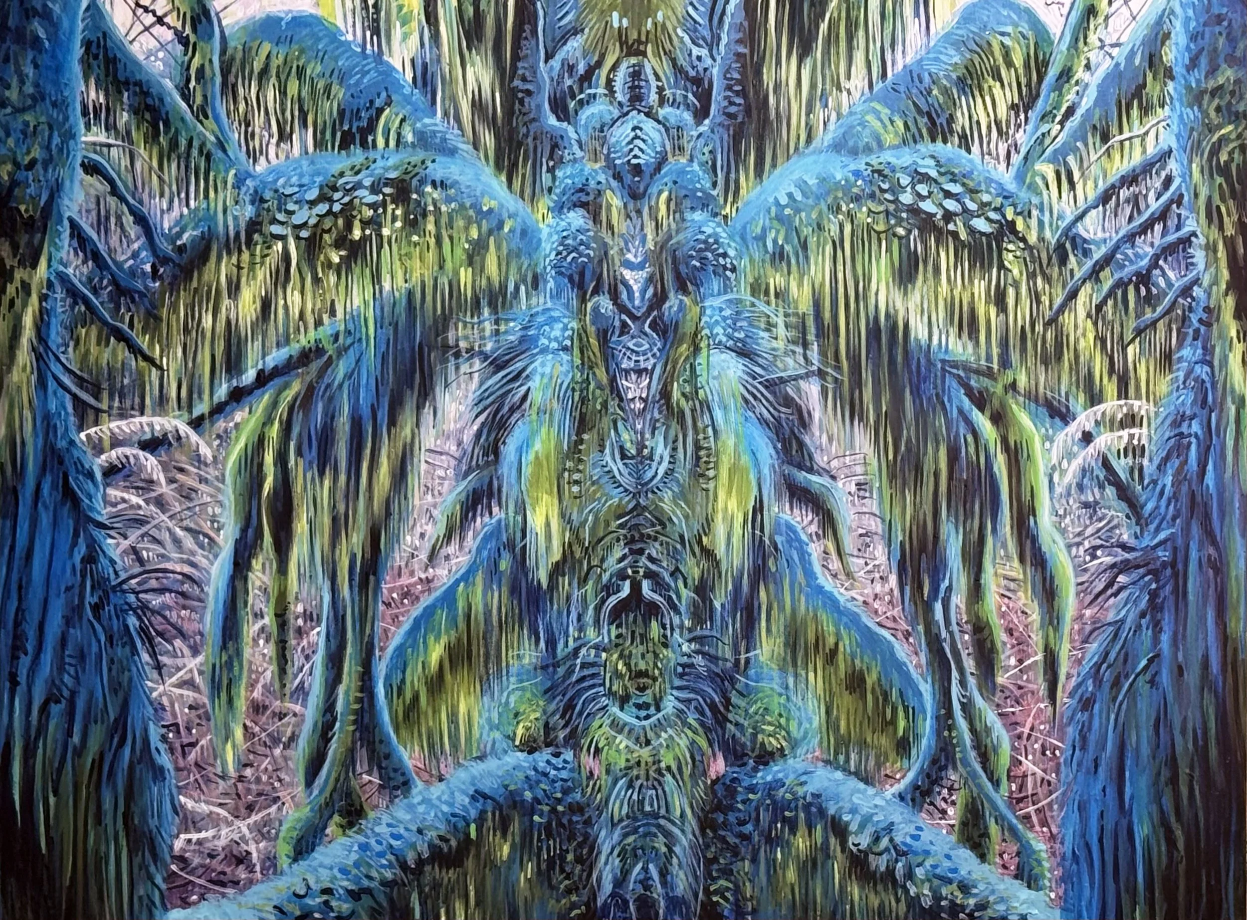 Verdant Ancient, 36 x 48, acrylic on canvas, 2026