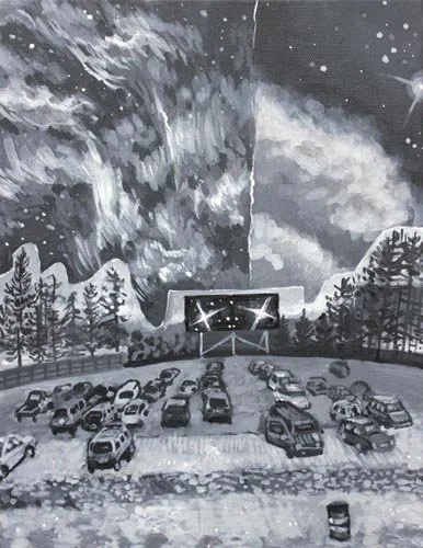 The Drive-In, 9%22 x 12%22, acrylic on canvas, 2016..jpeg
