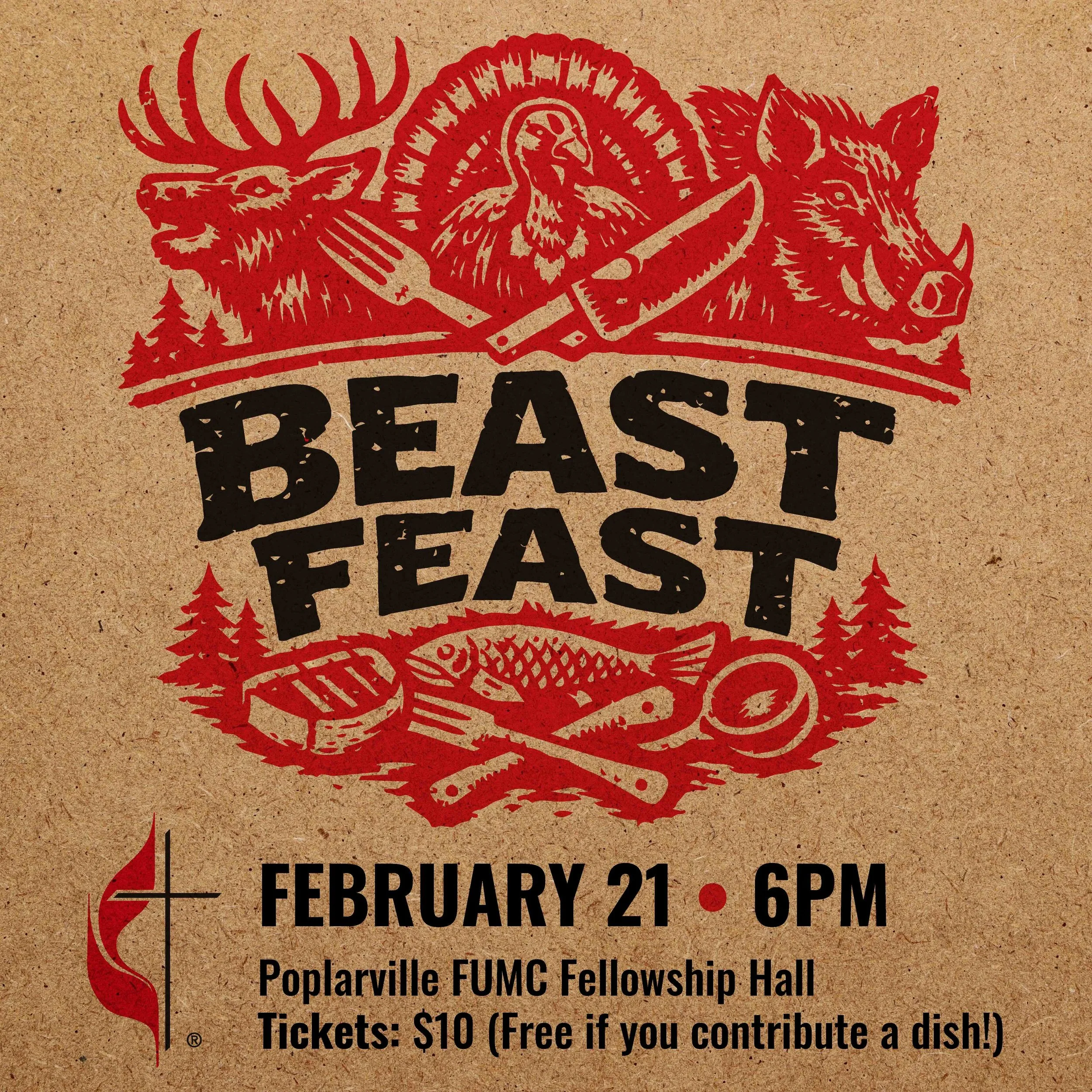Social media graphic of the advertisement for the Beast Feast.