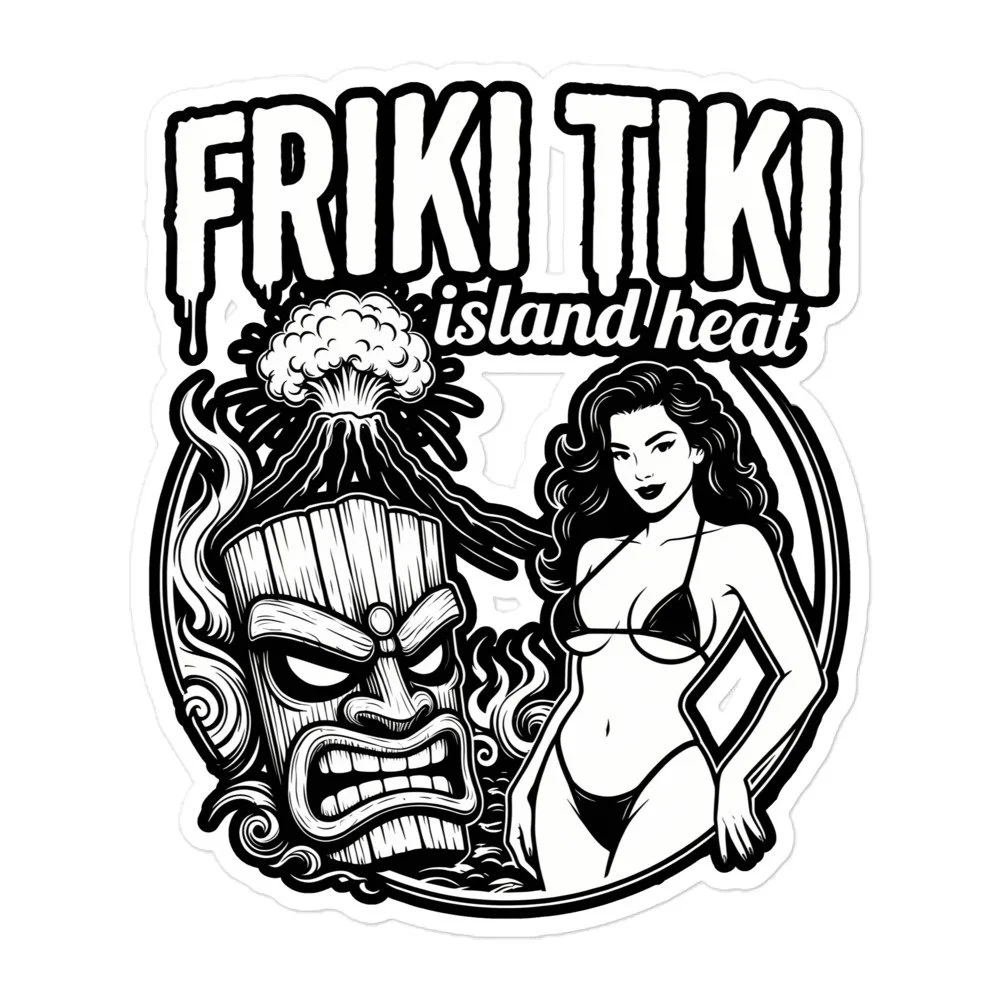Friki Tiki “Island Heat” Sticker