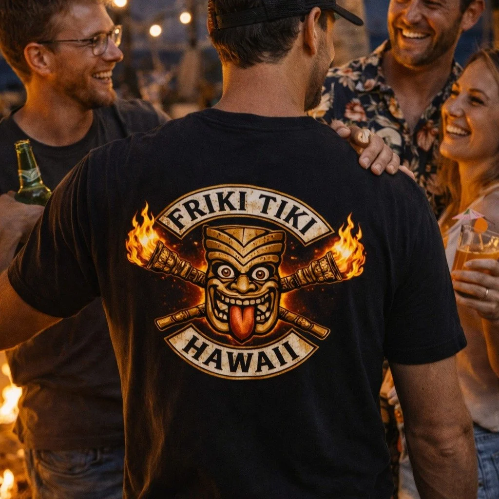 Find your people. Bring the energy. 🔥🌴
This isn&rsquo;t just a shirt &mdash; it&rsquo;s a whole vibe.
#FrikiTiki #TikiTribe #IslandEnergy #BeachNights #StayWild #GoodVibesOnly #TropicalLife