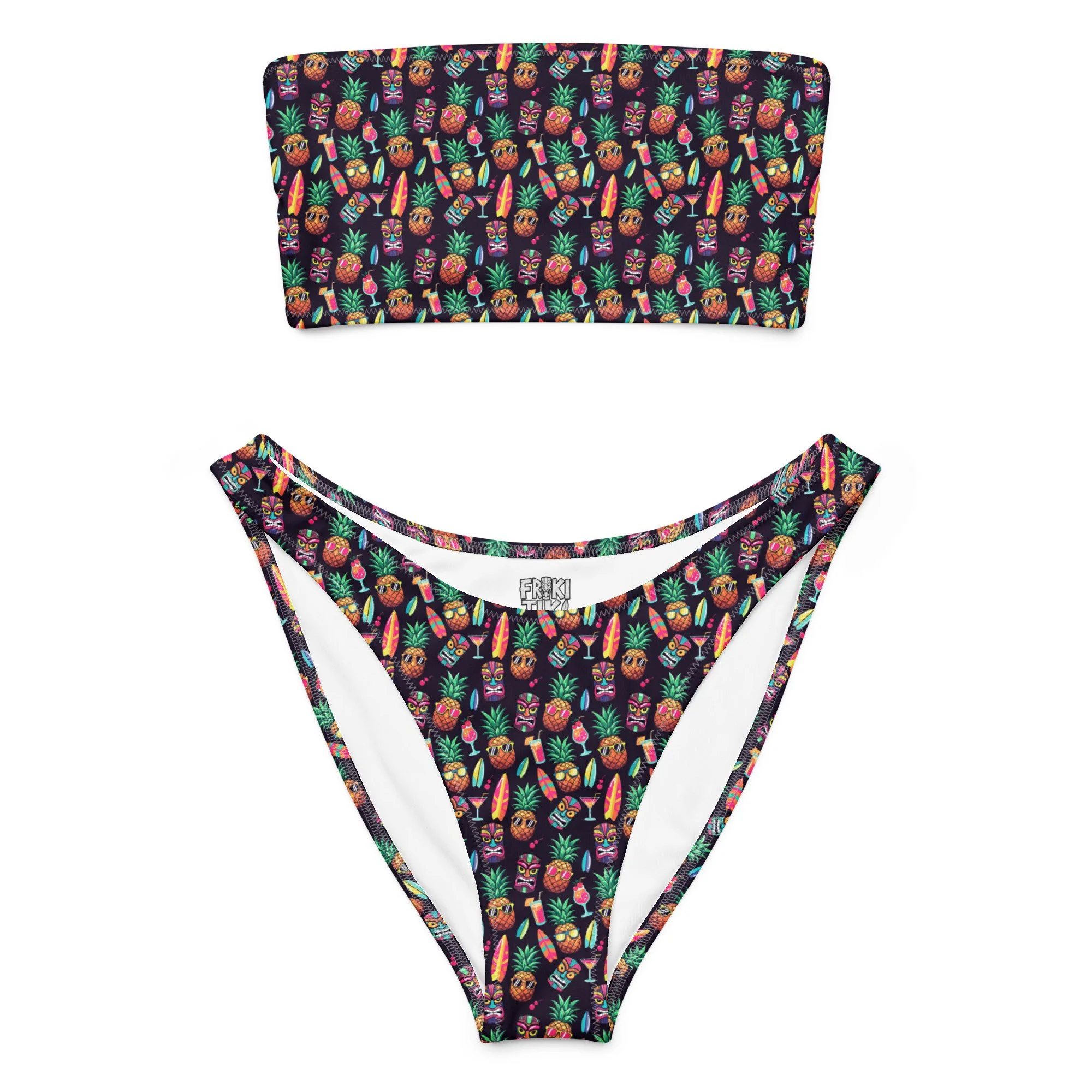 Friki Tiki "Tiki Tropicana" Recycled bandeau bikini
