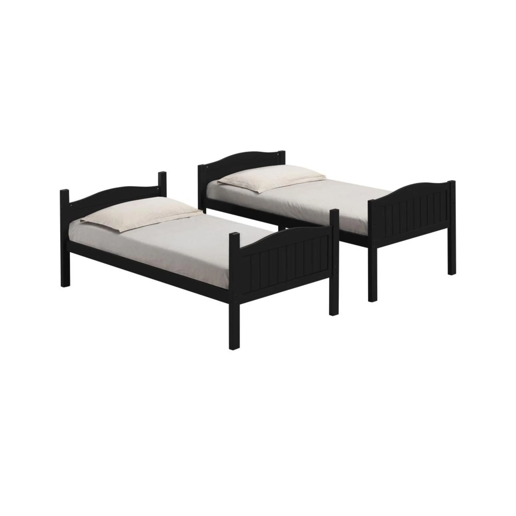 Erin Twin Over Twin Bunk Bed Black Jem Furniture Store