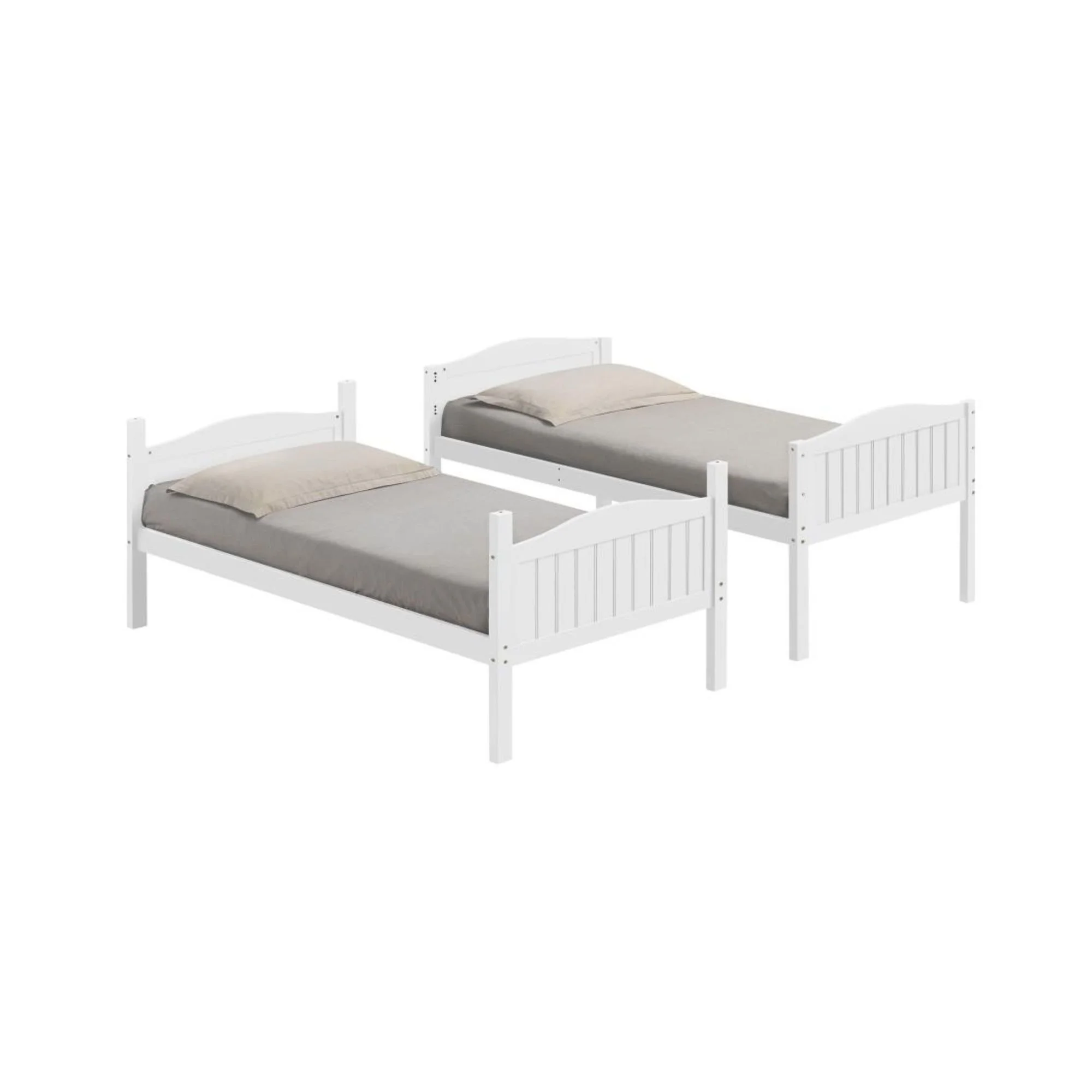 Erin Twin Over Twin Bunk Bed in White Jem Furniture Store