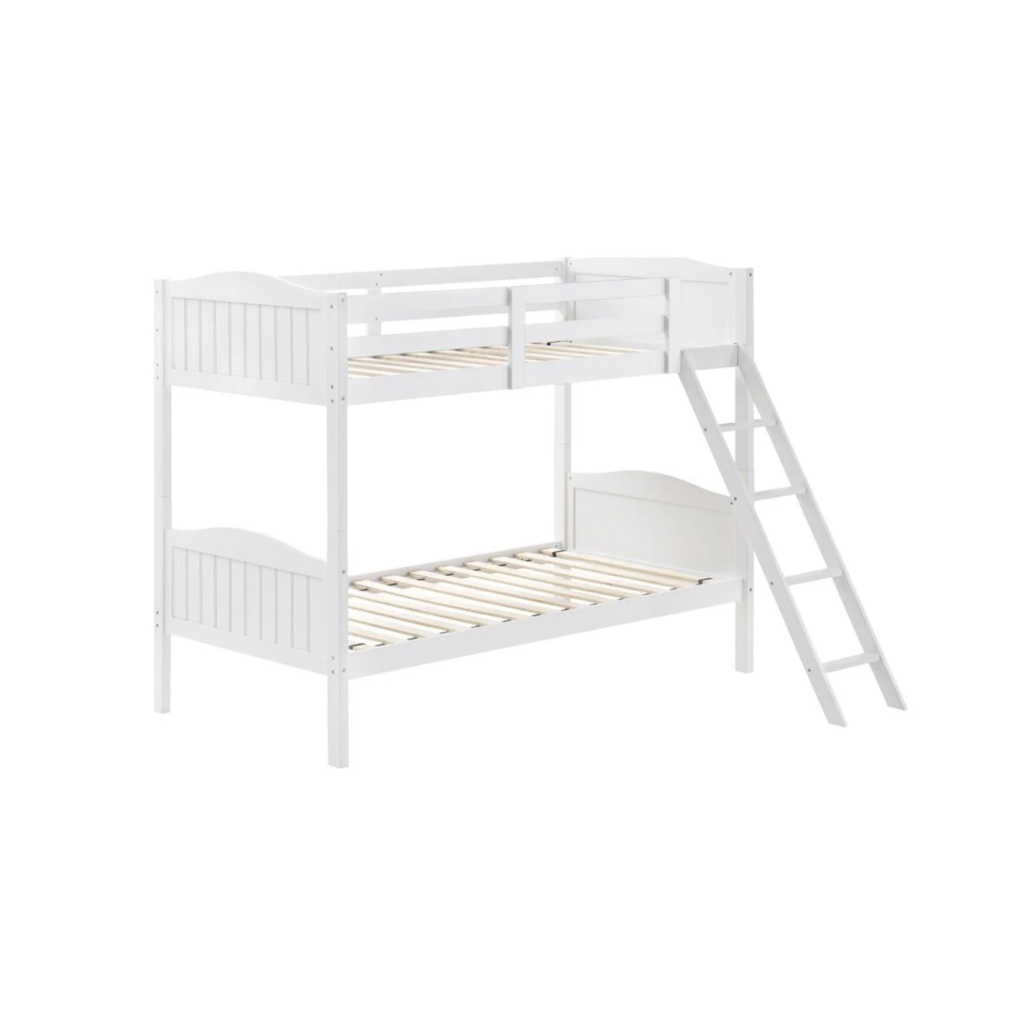 Erin Twin Over Twin Bunk Bed in White Jem Furniture Store