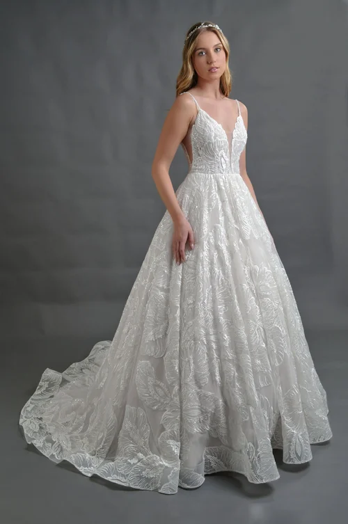 Vestido de novia Berlin corte línea A, Colección Bridenformal 2027, $31,000 MXN