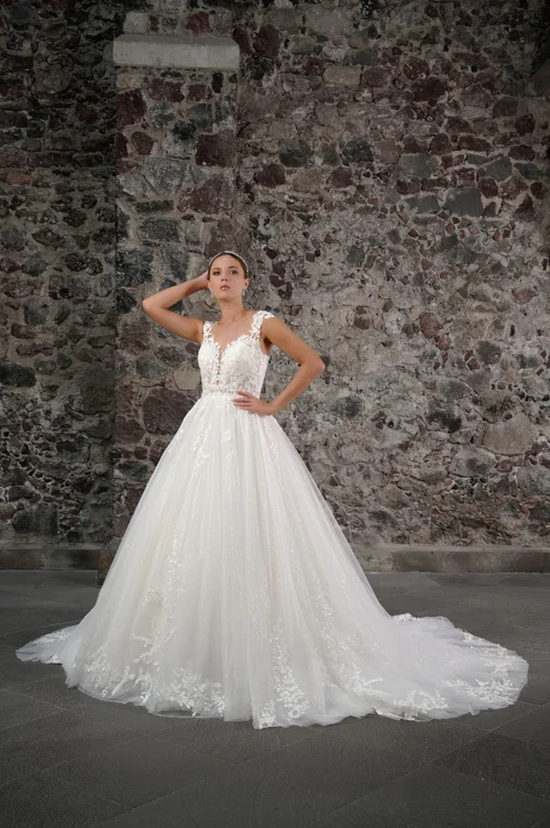 Vestido de novia Coral corte princesa, Colección Bridenformal 2027, $26,625 MXN