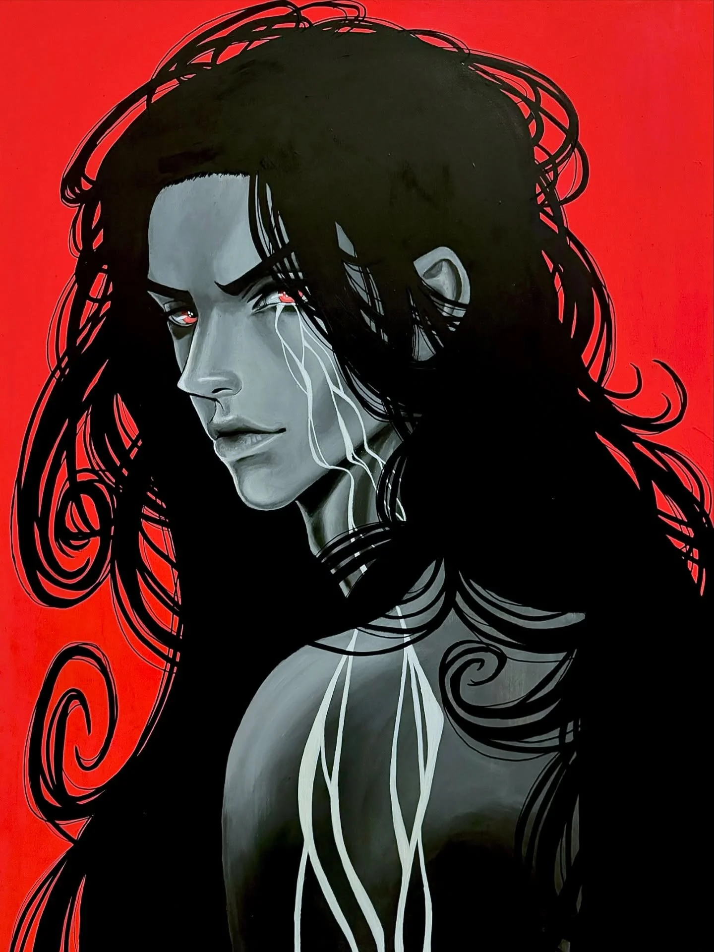 I think I finished the acrylic version:) here is the second boi in whatever the hell this series is that I am doing! Yay! I guess a redhead guy is next if we are sticking with the colour theme? I shall see where the winds of France take me🤘🏻

#artr