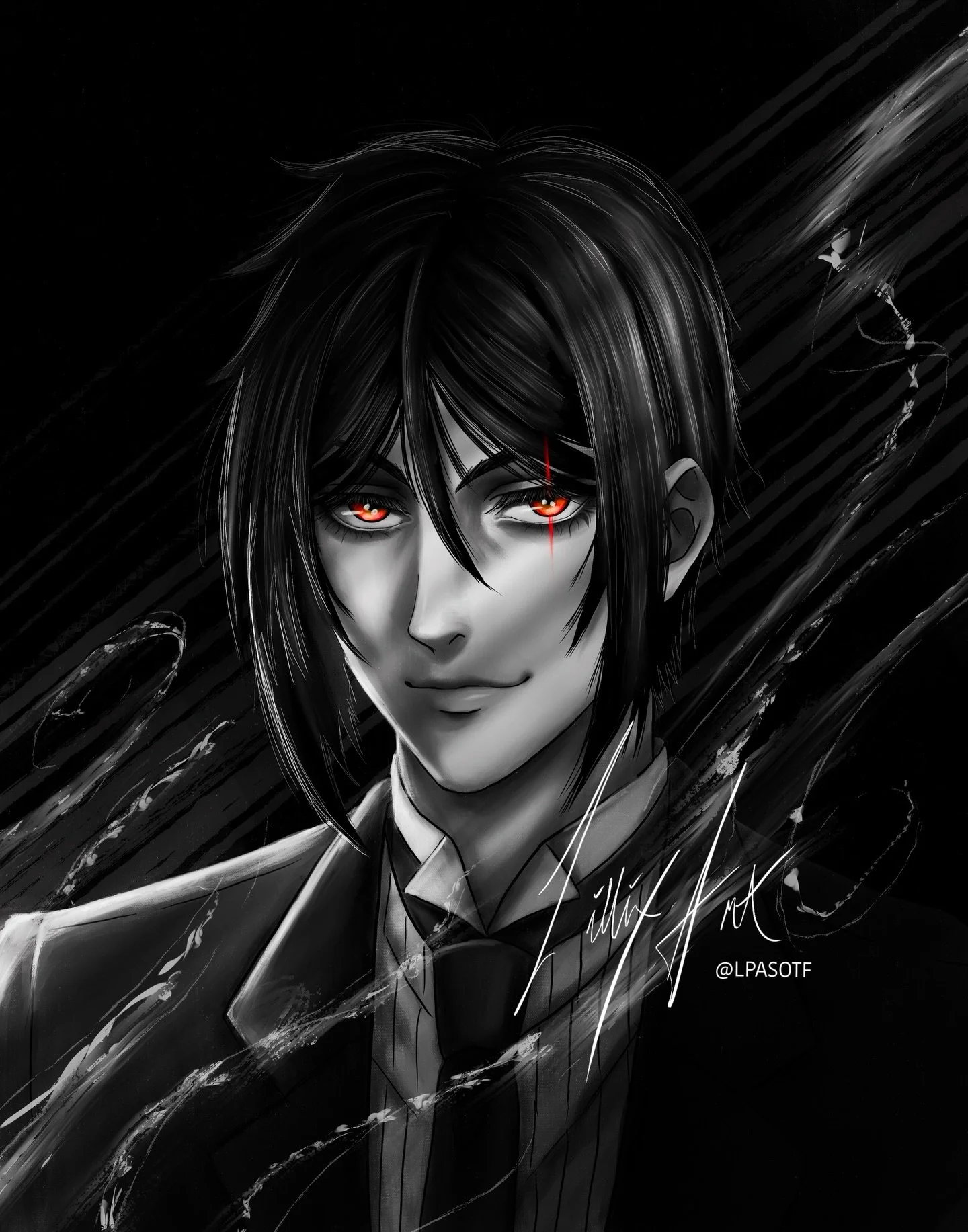 My guy Sebastian 🤘🏻 Black Butler has been pretty highly requested so here he is yay! 
#blackbutler #sebastianmichaelis #animeart #fanart #animefanart
