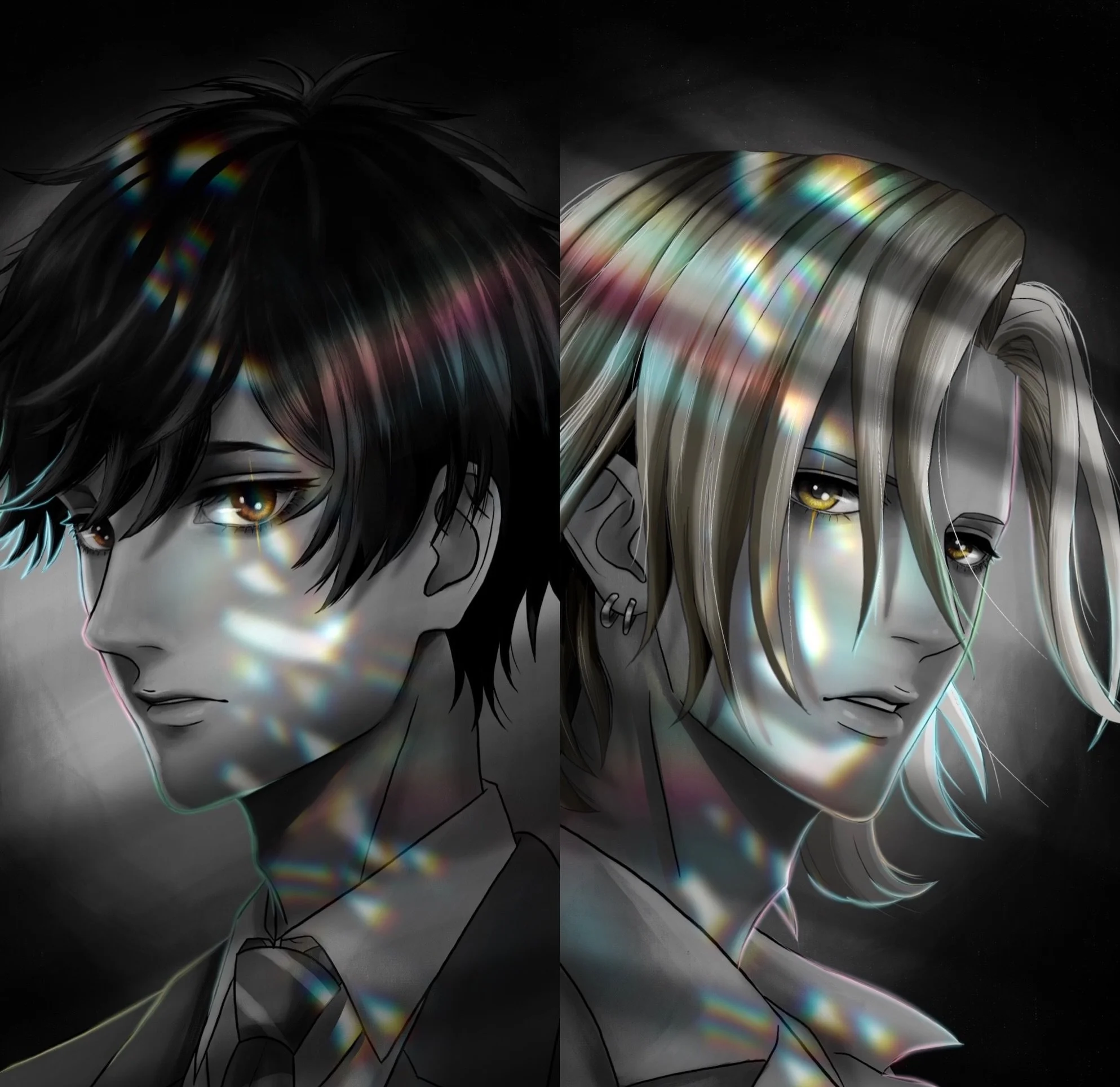 Mao &amp; Hisashi🖤🥰 
This anime and manga are👨🏻&zwj;🍳 💋 
Can&rsquo;t wait to meet @thejoshuawatersva at @otafest next weekend weeeeeee!!! 
#twilightoutoffocus #blanime #blmanga #yaoiart #animeart
