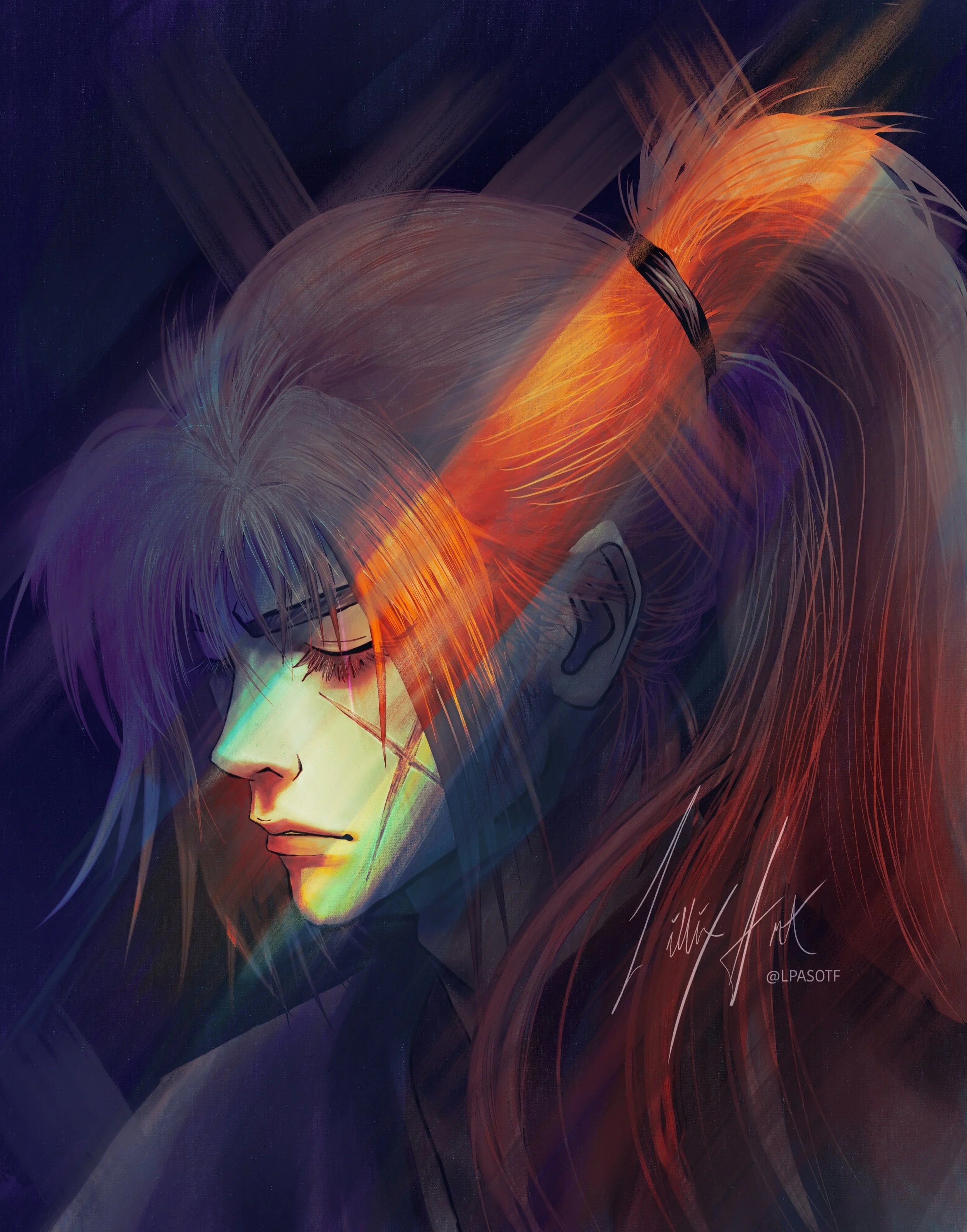Omg I never posted my Kenshin! 
#rurounikenshin #artwork #portraitart #animeart #lillixart
