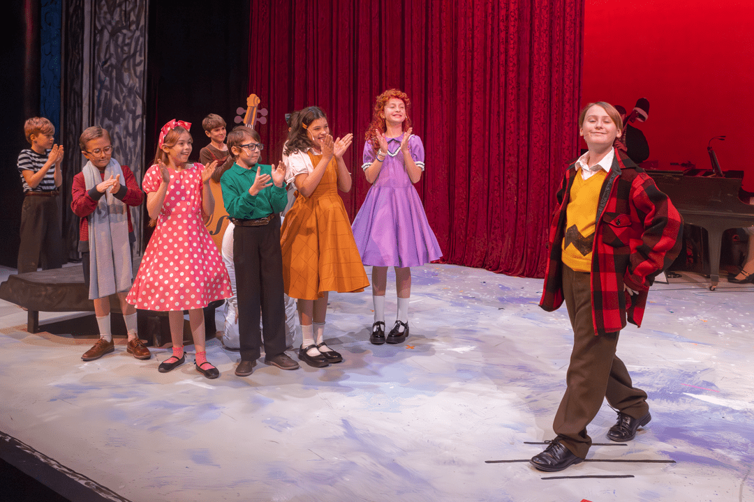 Green Cast (Finnegan Foran, Victor Troychok, Stella Bailey, Zev McCallum, Aiden Kawas, Audrey Burnett, Scarlett Roy, and Cole Clugston)