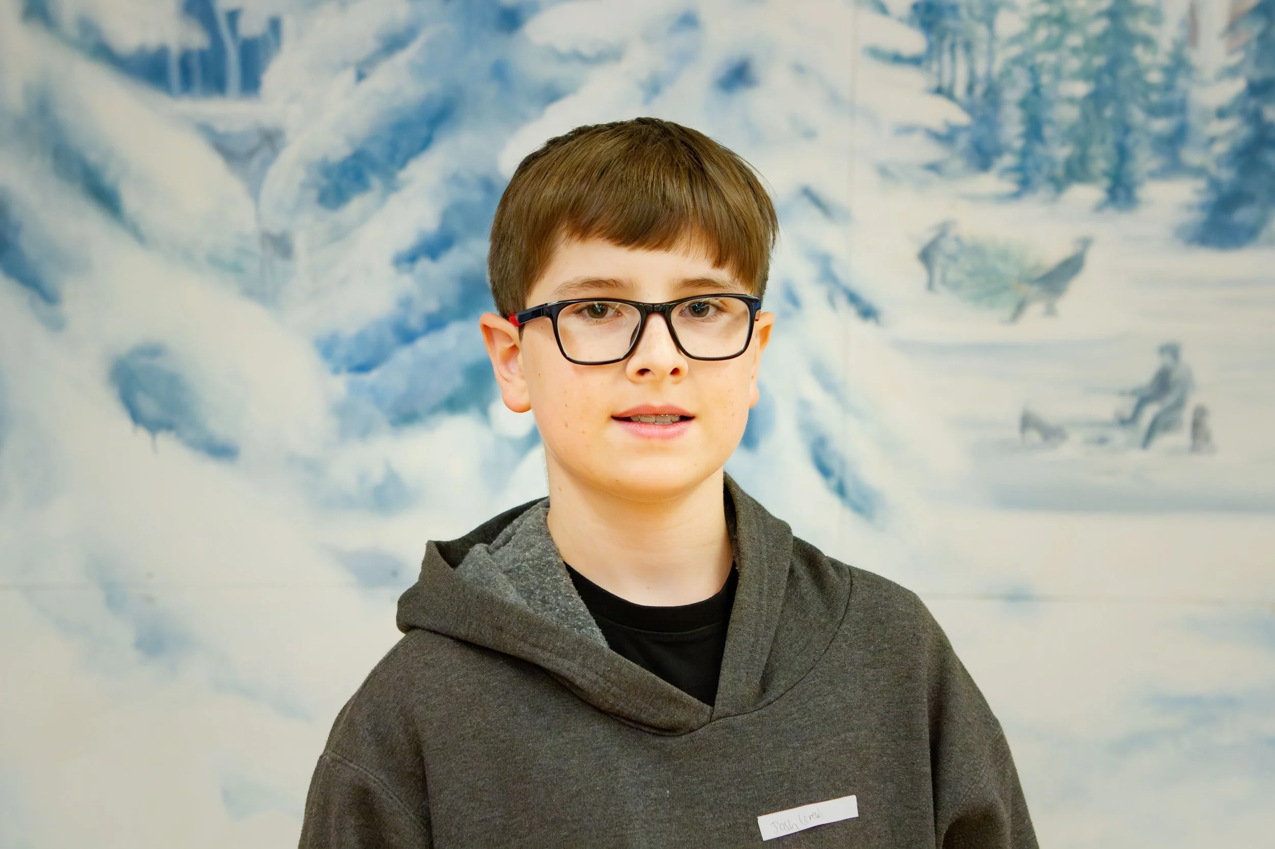 Headshot of Josh Vawdrey, a youth crew member in the green cast.