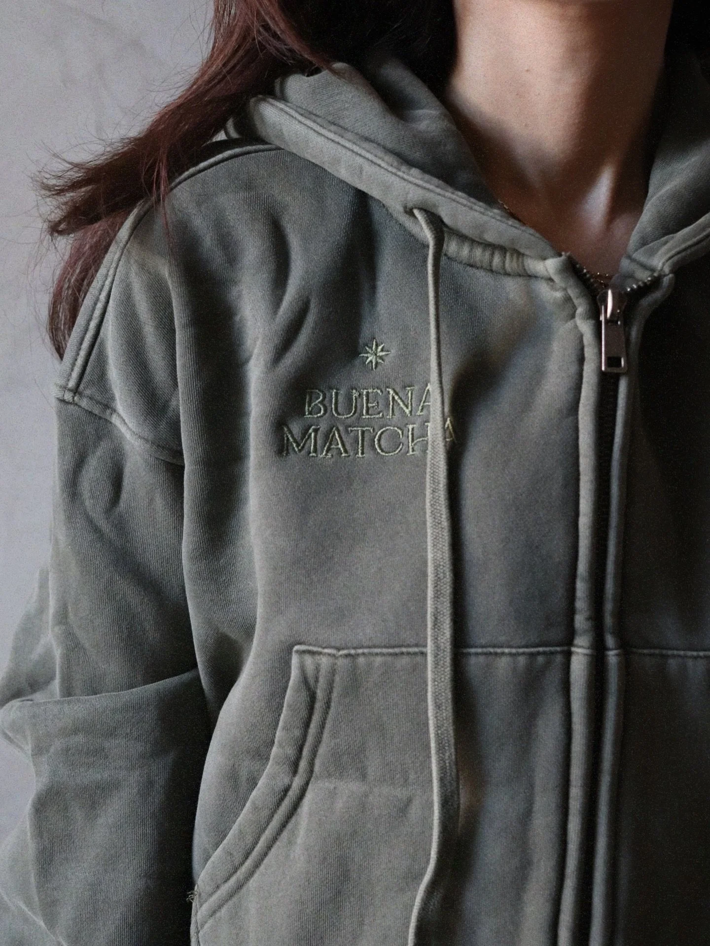 Stay warm, sip matcha, look cute doing it. Our new zip-up hoodies just dropped!