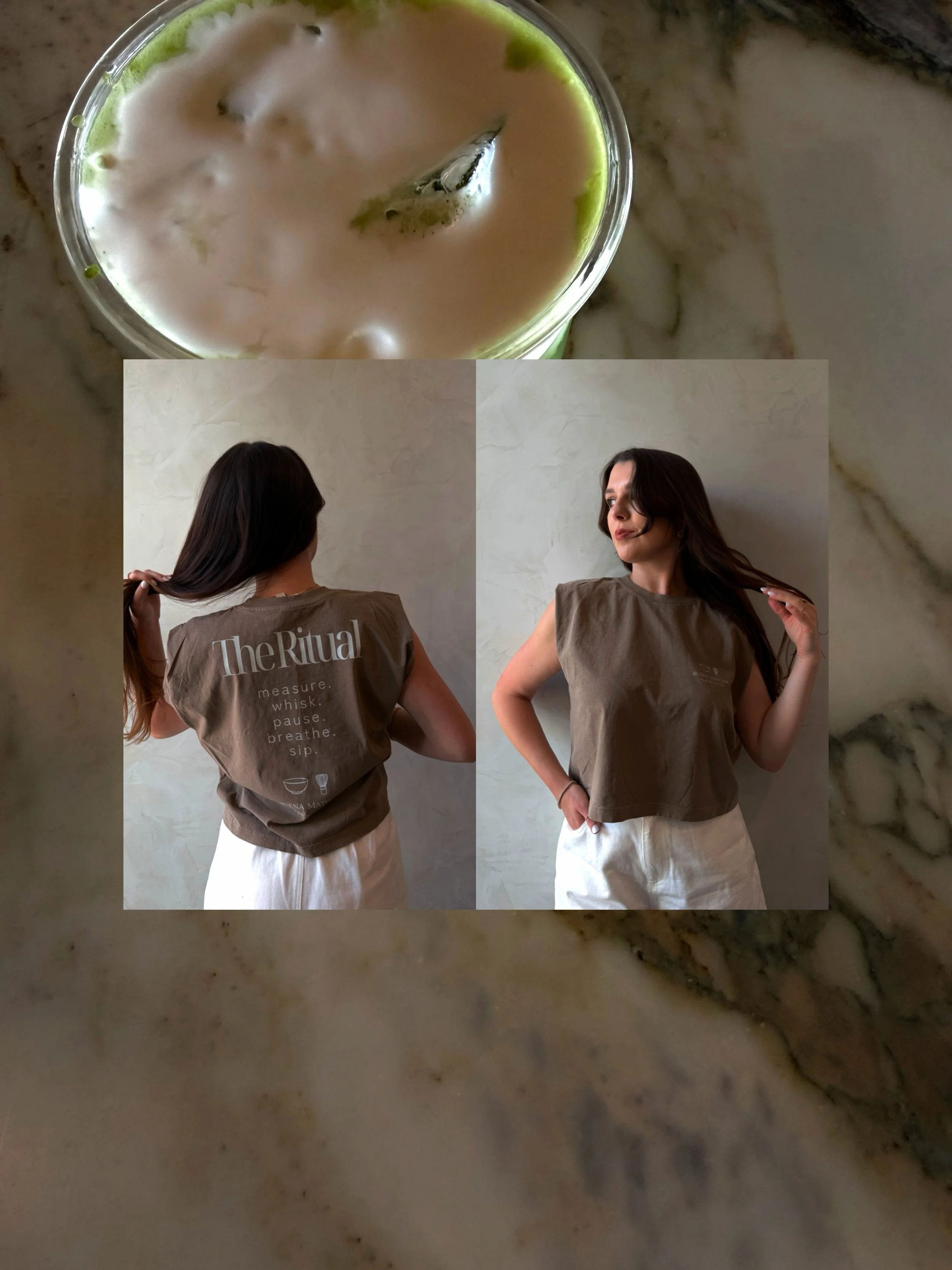 The Ritual, now wearable.

measure. whisk. pause. breathe. sip.

Our new Buena lady tees