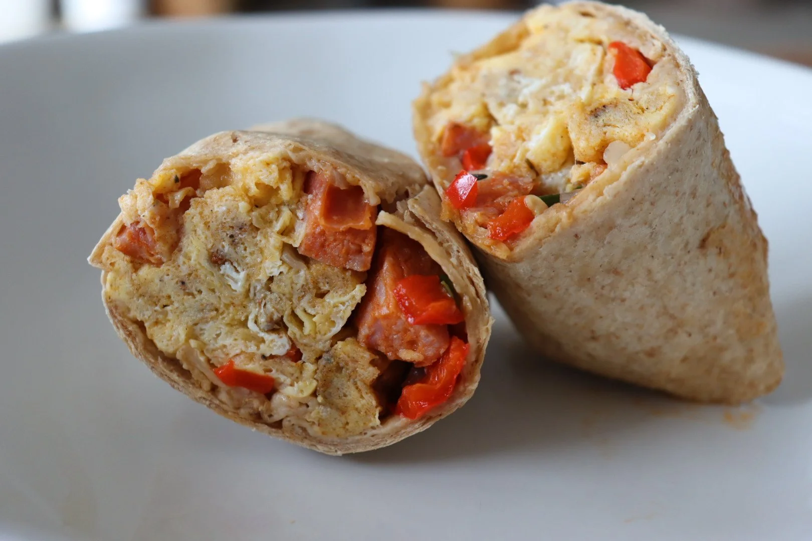 Chicken Sausage Breakfast Burritos