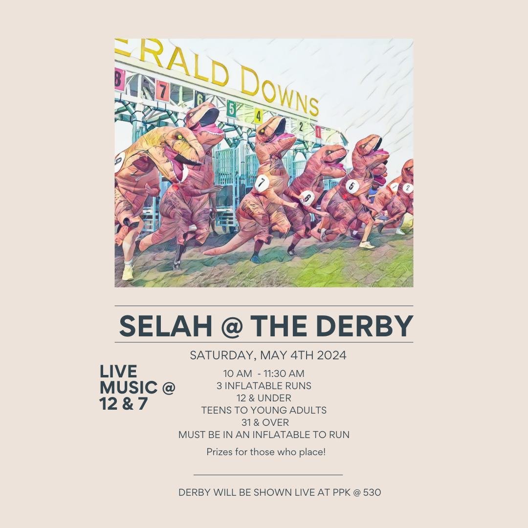 Get ready for a day filled with excitement at 'Selah @ the Derby' on May 4th! Join us as we celebrate the Kentucky Derby, the Selah Way! The day kicks off with an exciting Inflatable Run. Bring your own inflatable suit and get ready for some chaotic 