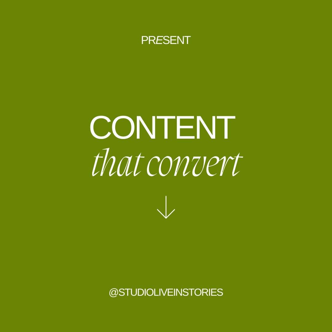 Save this for later 📌

Stop sharing beautiful content and start creating true experiences for your clients ... 👀👇

2024 is the year for stepping outside your comfort zone and crafting content that share a true experience AND convert your audience 