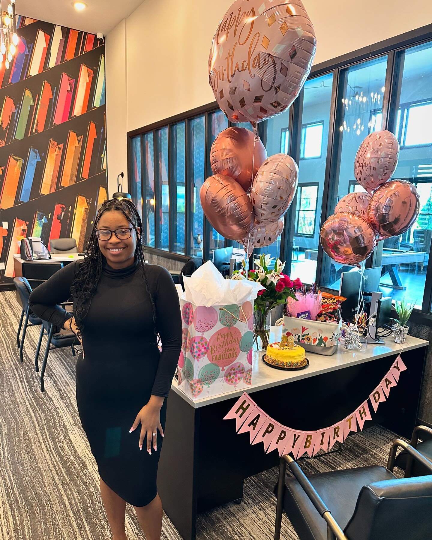 Wishing our Leasing Consultant Imani a very happy birthday!! 🎈🎂🎊 If you happen to be out and about, stop by the office and say hello!