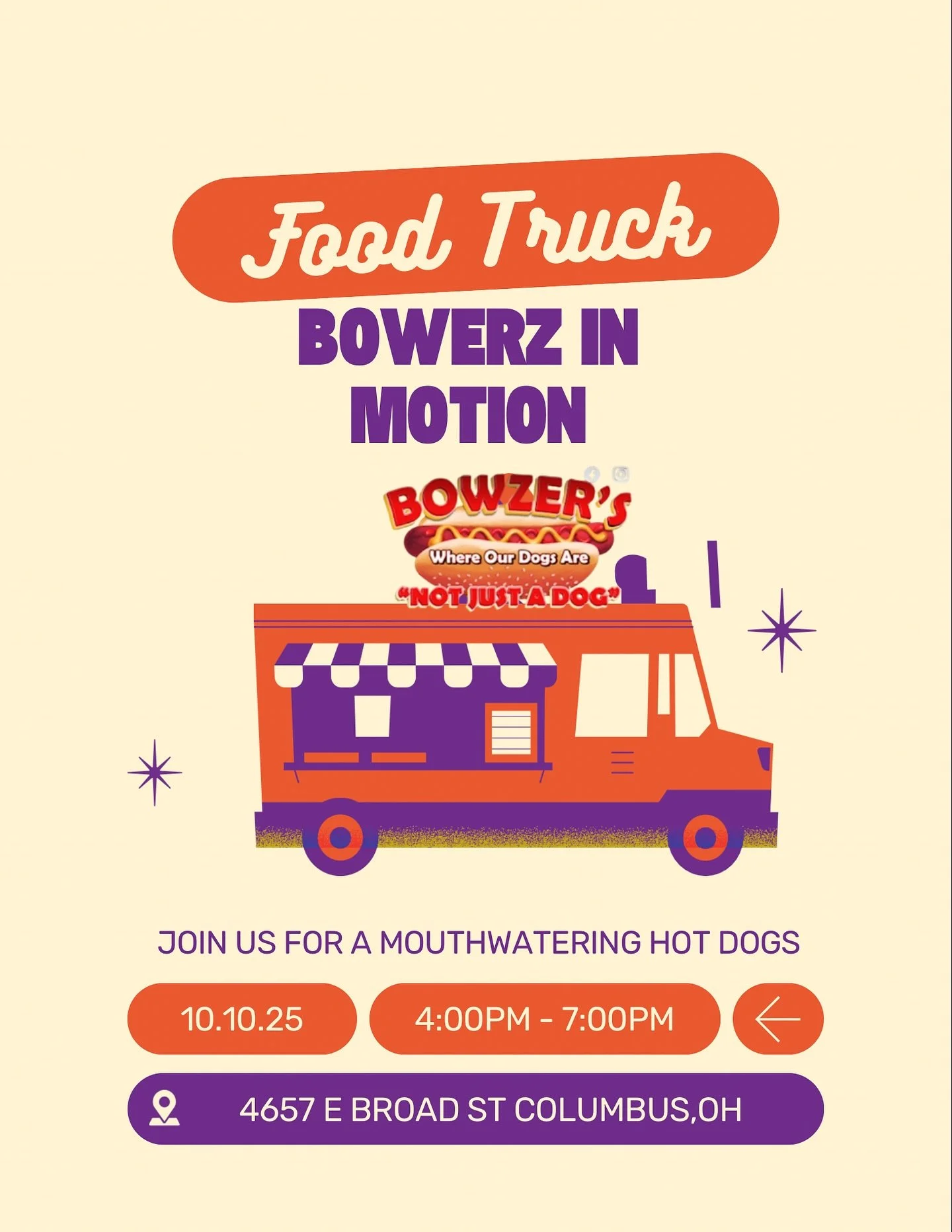 🚚 The food trucks are rollin&rsquo; back this Friday! 🎉
This week&rsquo;s feature is all about unique hot dogs 🌭🔥 and trust us, you&rsquo;ve never had dogs like these!
Pull up, grab a bite, and kick off your weekend with good food + good vibes ri
