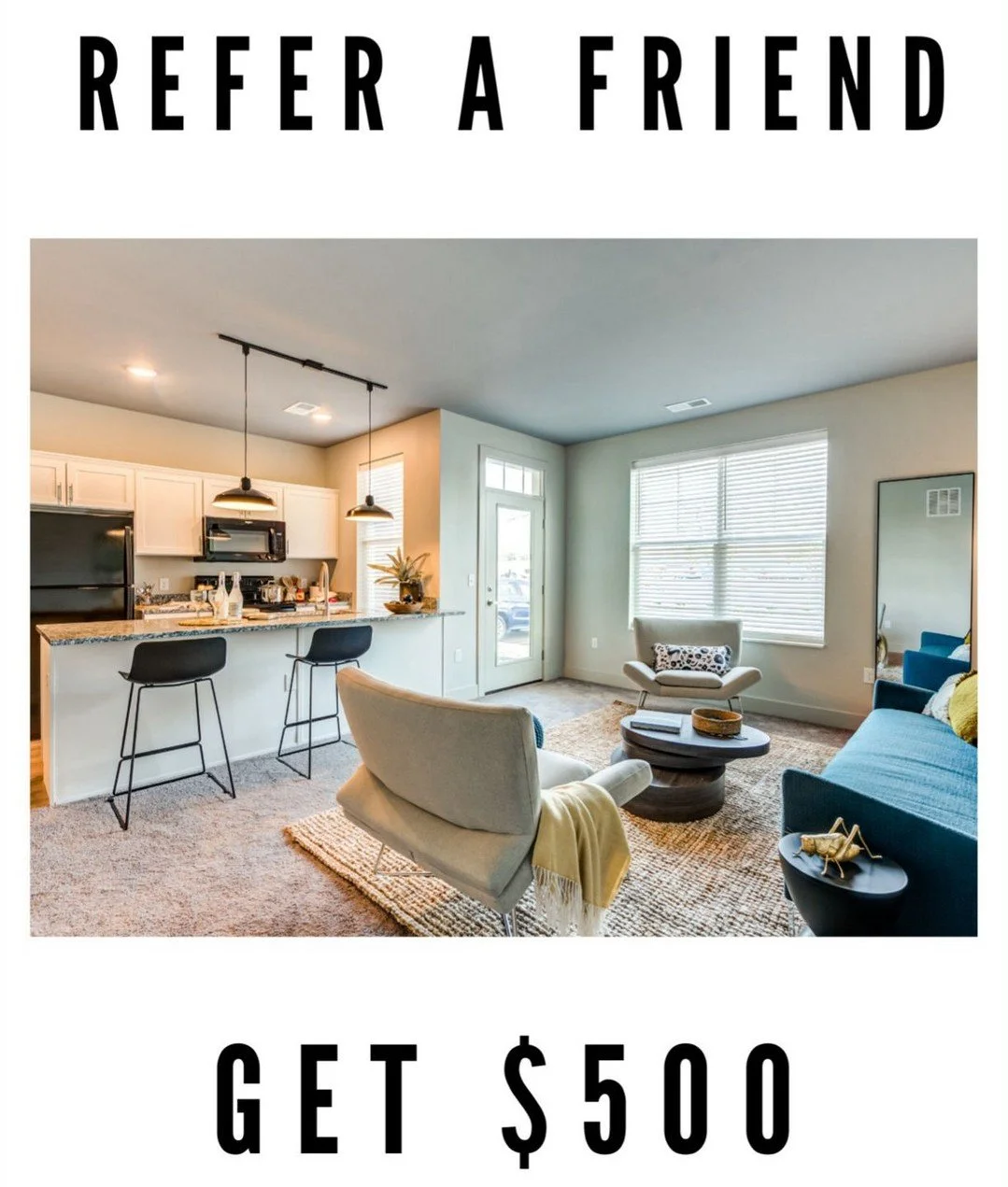 💸 Share the love. Get rewarded! 💸Refer a friend to Lofts at Norton Crossing and receive $500 OFF when they move in! 🏡✨There&rsquo;s no better neighbor than your friend  and no better bonus than $500!