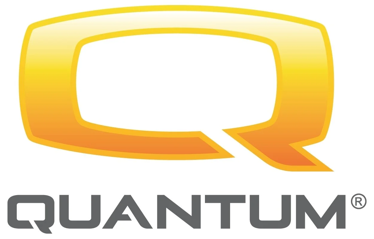 Quantum logo with stylized yellow "Q" and "QUANTUM" text.