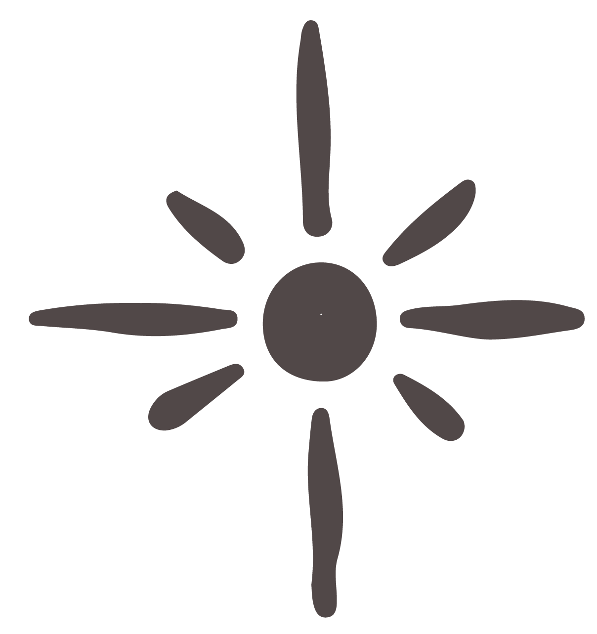 Stylized illustration of an atom with a central nucleus and orbiting electrons.