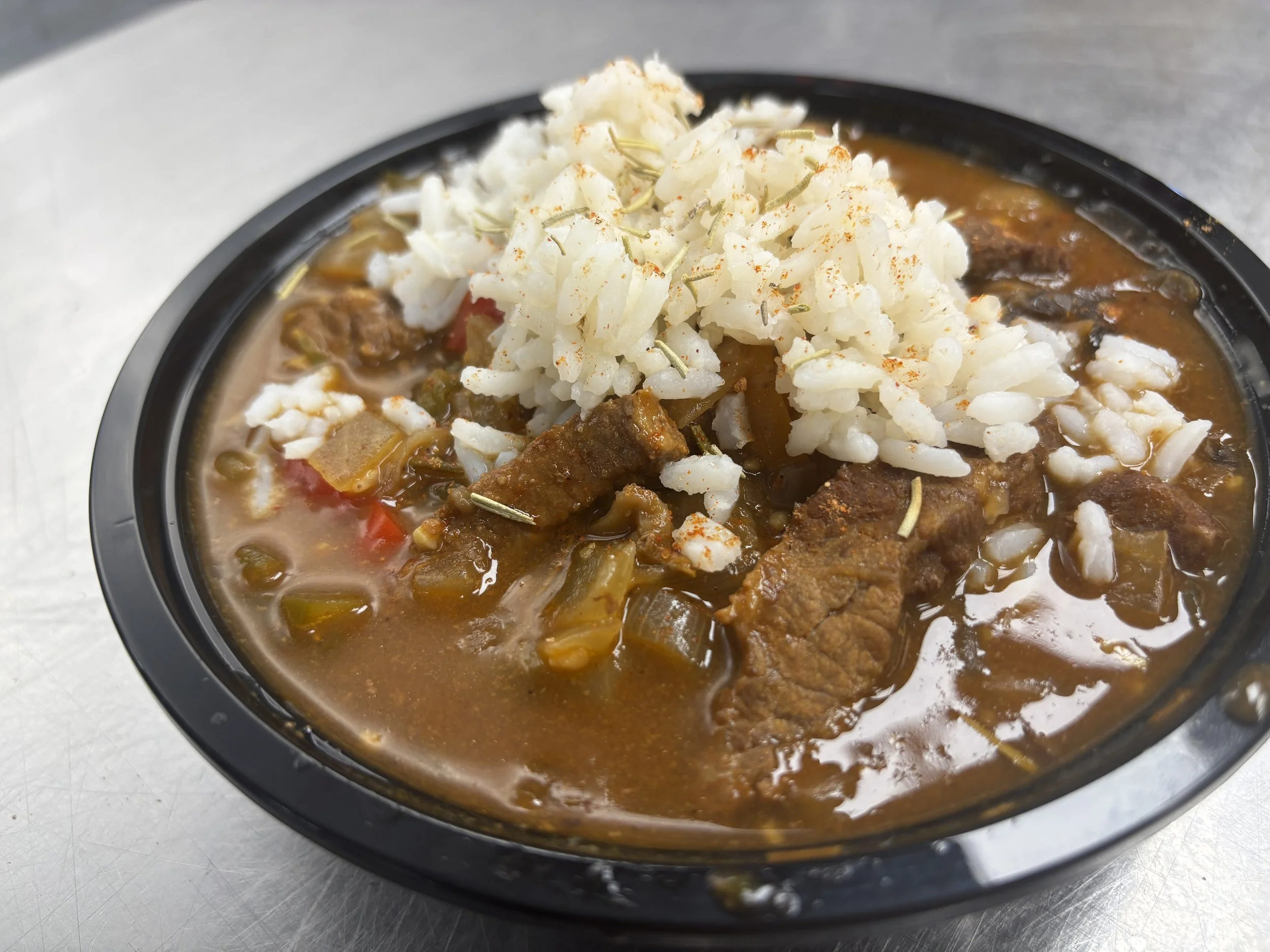 Creole Pepper Steak & Rice