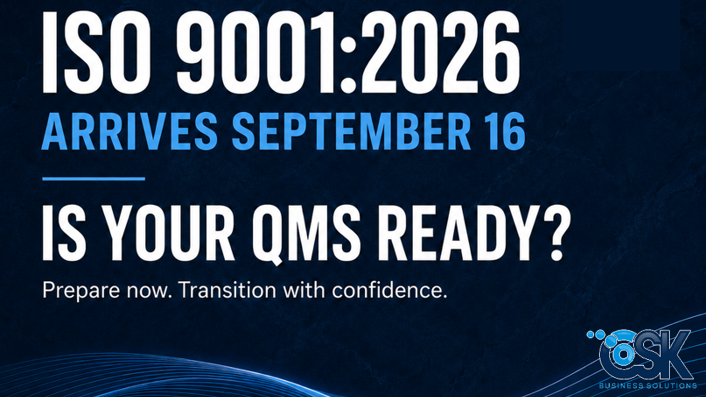 ISO 9001:2026 Arrives September 16, 2026. Is&nbsp;Your&nbsp;QMS&nbsp;Ready?