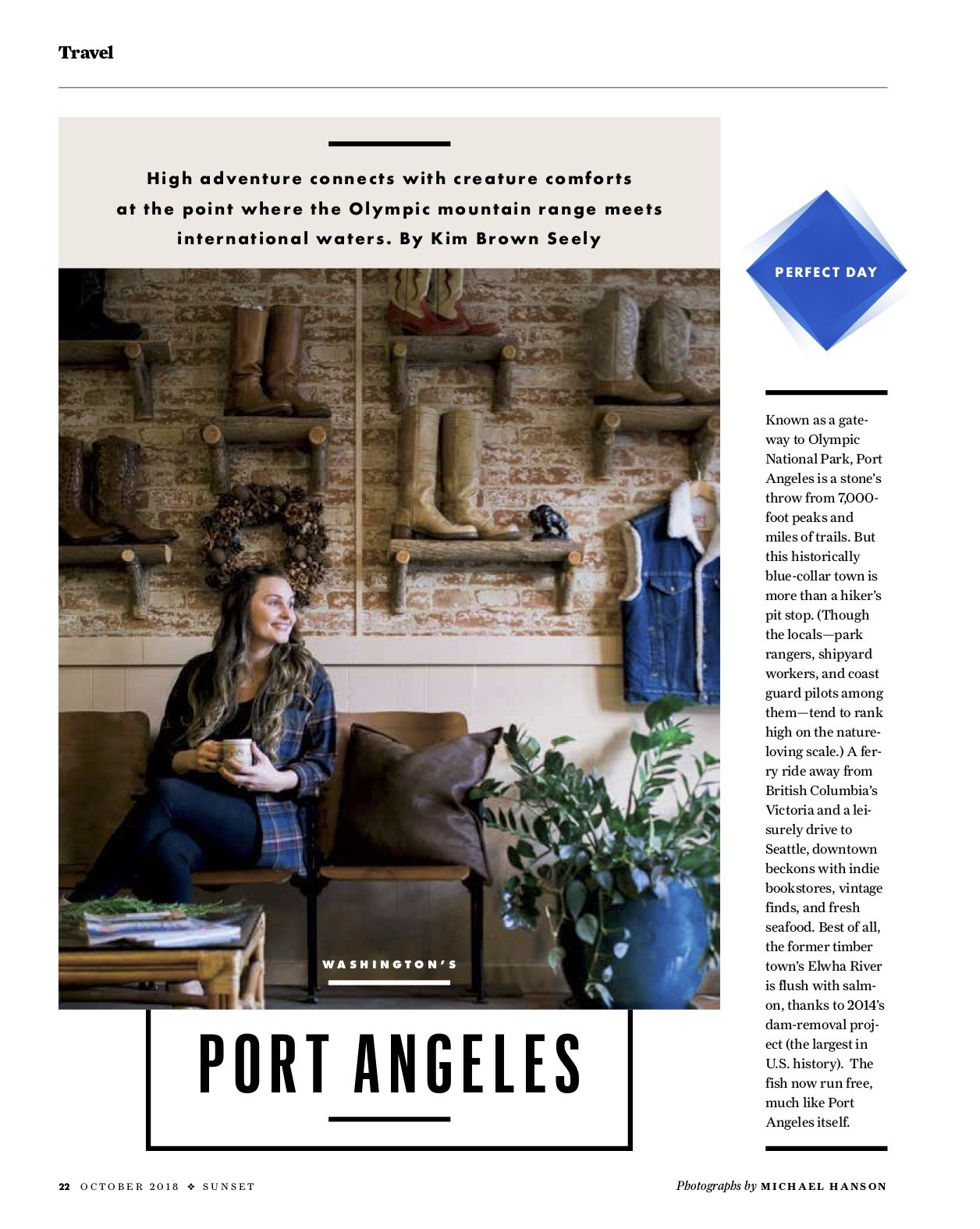 Looking to visit Port Angeles, WA? I worked with a talented writer to create your go-to guide. (Sunset magazine)