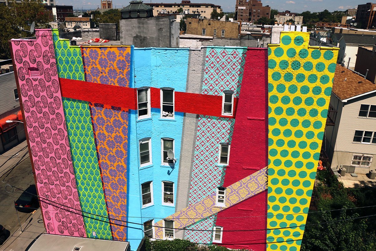 Jaan Pehechaan Ho (Mohammed Rafi), Jersey City, New Jersey, in India Square. Inspired by Indian block prints and textiles..jpeg
