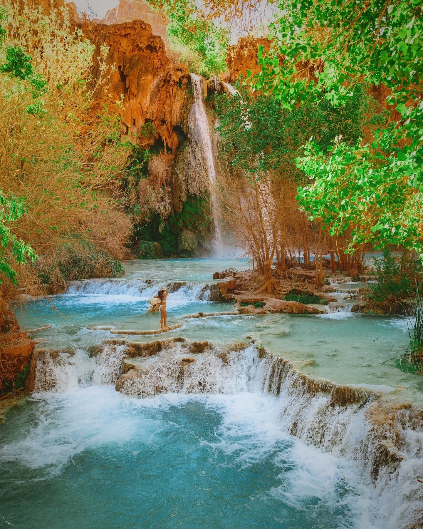 Would you go and see Havasupai for almost $500? This sacred place is on Indian Reservation and is beyond amazing and should be on your bucket list if you like to adventure! A permit is about $455 per person and a waitlist. This was one of the best ph