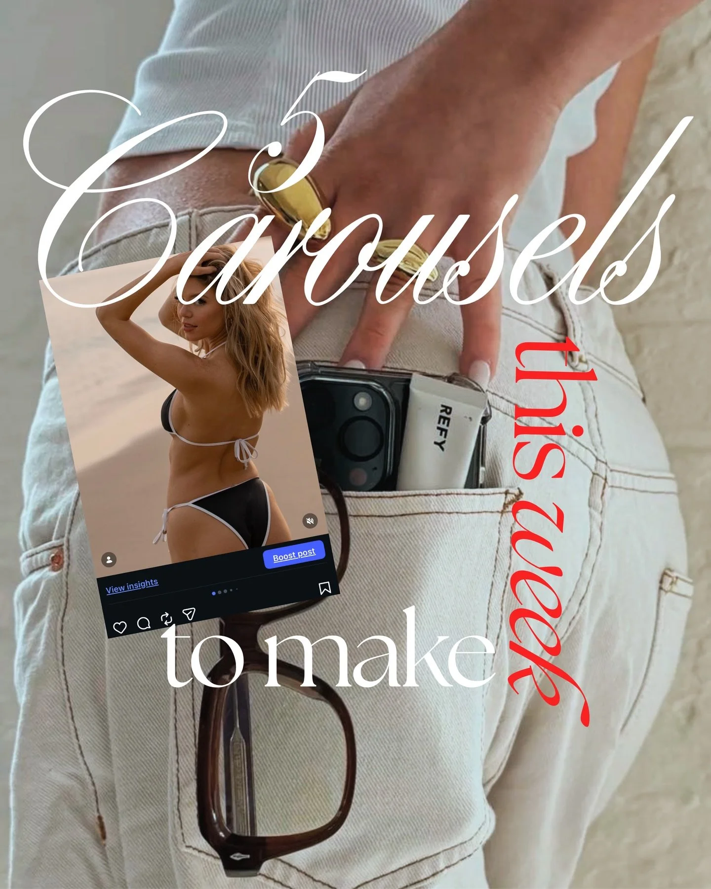 5 carousels to make this week ‼️ 
- day in the life 
- photo recap
- tutorials 
- text format 
- educational content that feels inspirational 

#socialmediatips #socialmediamanagement #socialmediaagency (social media tip, carousel post, carousels to 