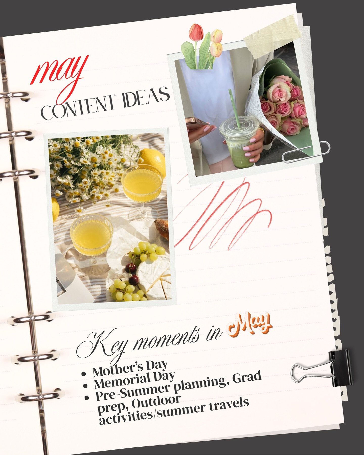 It&rsquo;s time to start planning your May content! I&rsquo;m sharing a few content ideas to help you get ahead, with a focus on key moments like Mother&rsquo;s Day and Memorial Day.

I&rsquo;ve also broken things down by niche to make it even easier