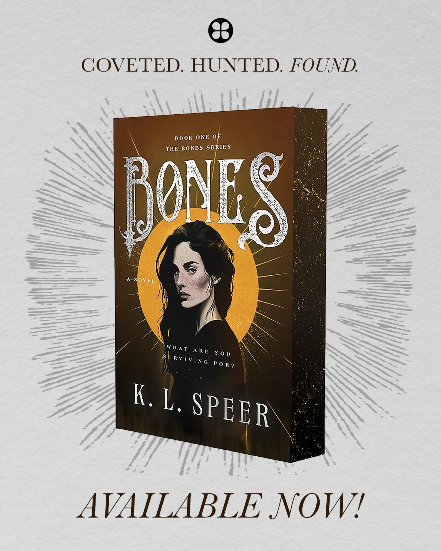 BONES by K.L. Speer

In a post-apocalyptic survivalist world, a young woman with a healing gift is forced to confront the horrors of her past and a love that could change everything. 

Available now.

🥹🖤