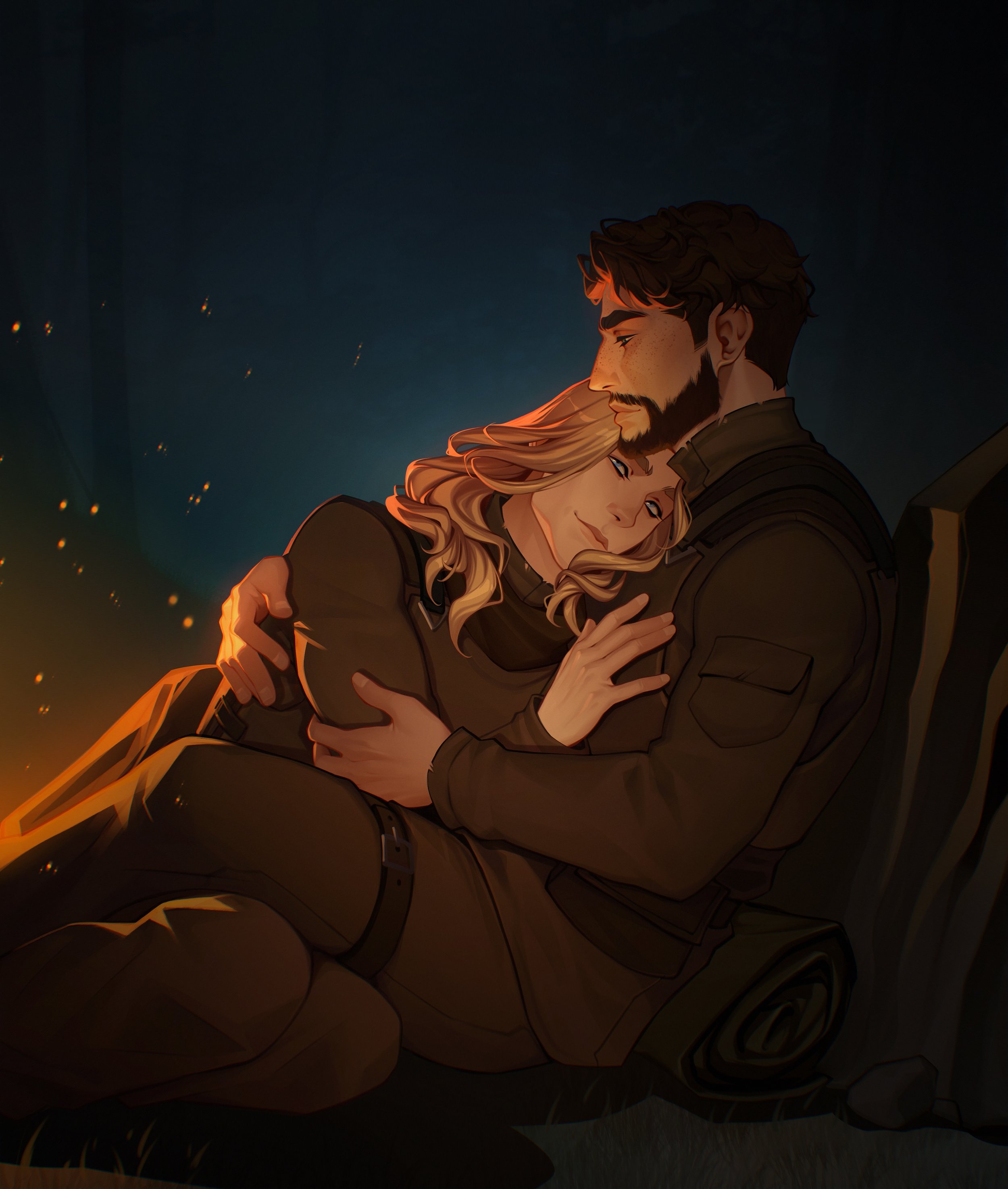 Secrets I have held in my heart
Are harder to hide than I thought
Maybe I just wanna be yours
I wanna be yours, I wanna be yours

Sable &amp; Wolf by the incredible @paolapieretti.art 🖤

Characters from FANGS by K.L. Speer