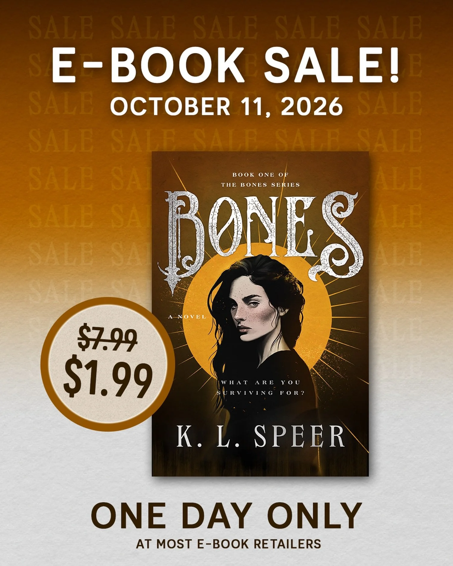 SALE!!

Get the e-book of BONES for $1.99 today only!!!!