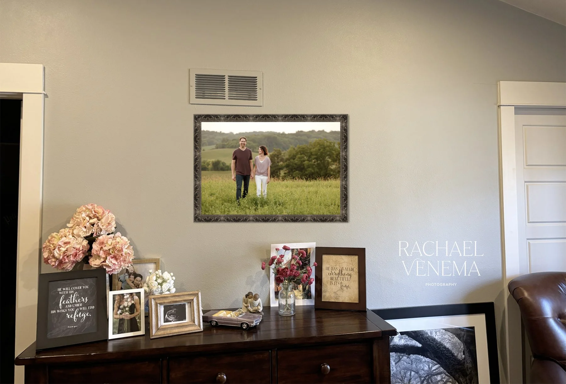 Printed portrait by Rachael Venema Photography in IA