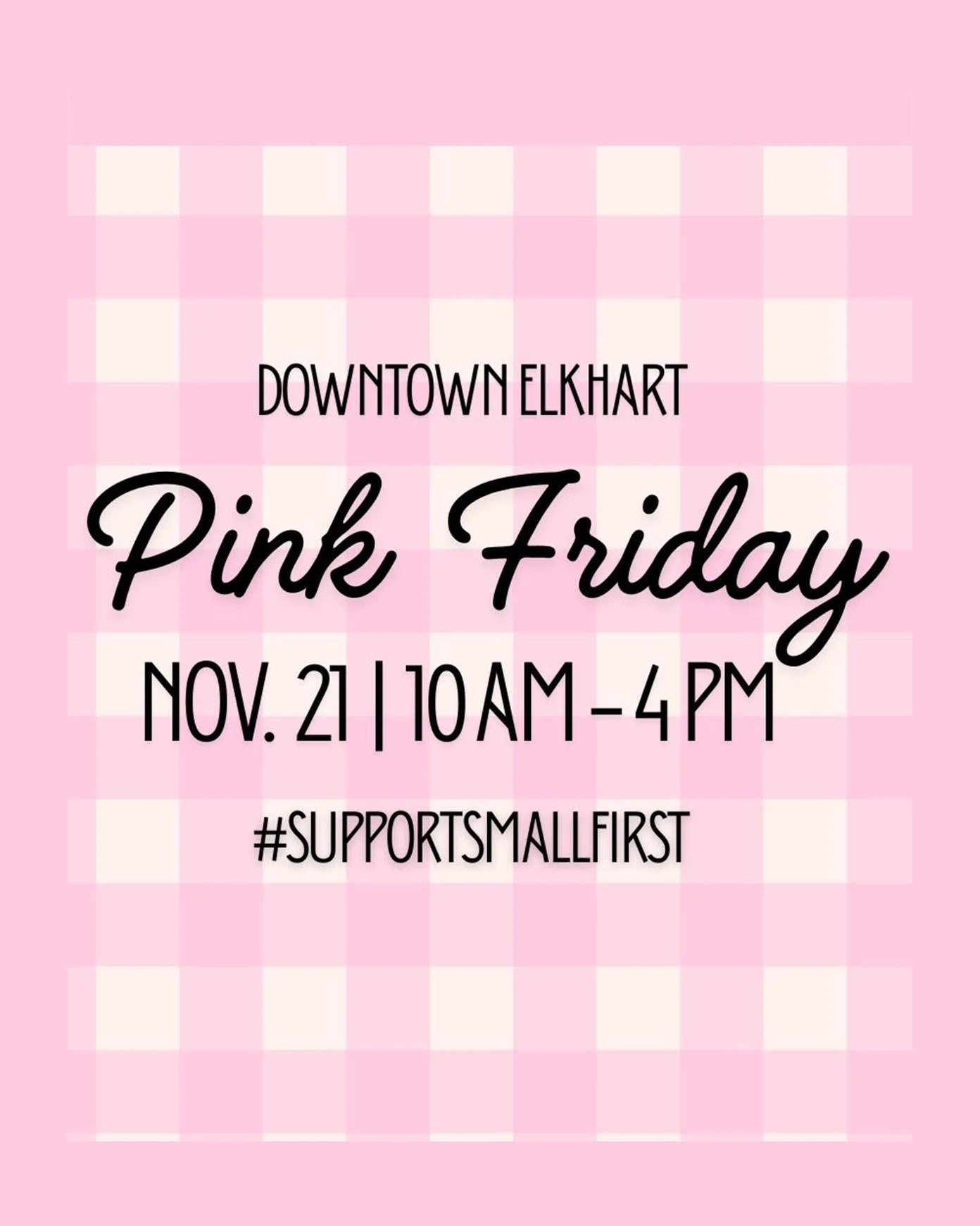 Make sure you shop local for Pink Friday, November 21st! When you visit The Suites at 224, you can shop seven different businesses in one place! 
@interiormotives321 
@corazonsterling 
@gigiselkhart 
@elkhartmercantile 
@sparkpermanentjewelrybar 
@co