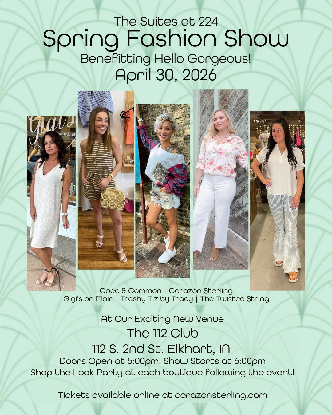 Tickets available now! 
Our Spring Fashion Show is BACK and it's BIGGER and BETTER than ever before! We're thrilled to say that we've outgrown our in-house runway here at The Suites, so we're moving to the @elkhart_112_club to accommodate our expandi
