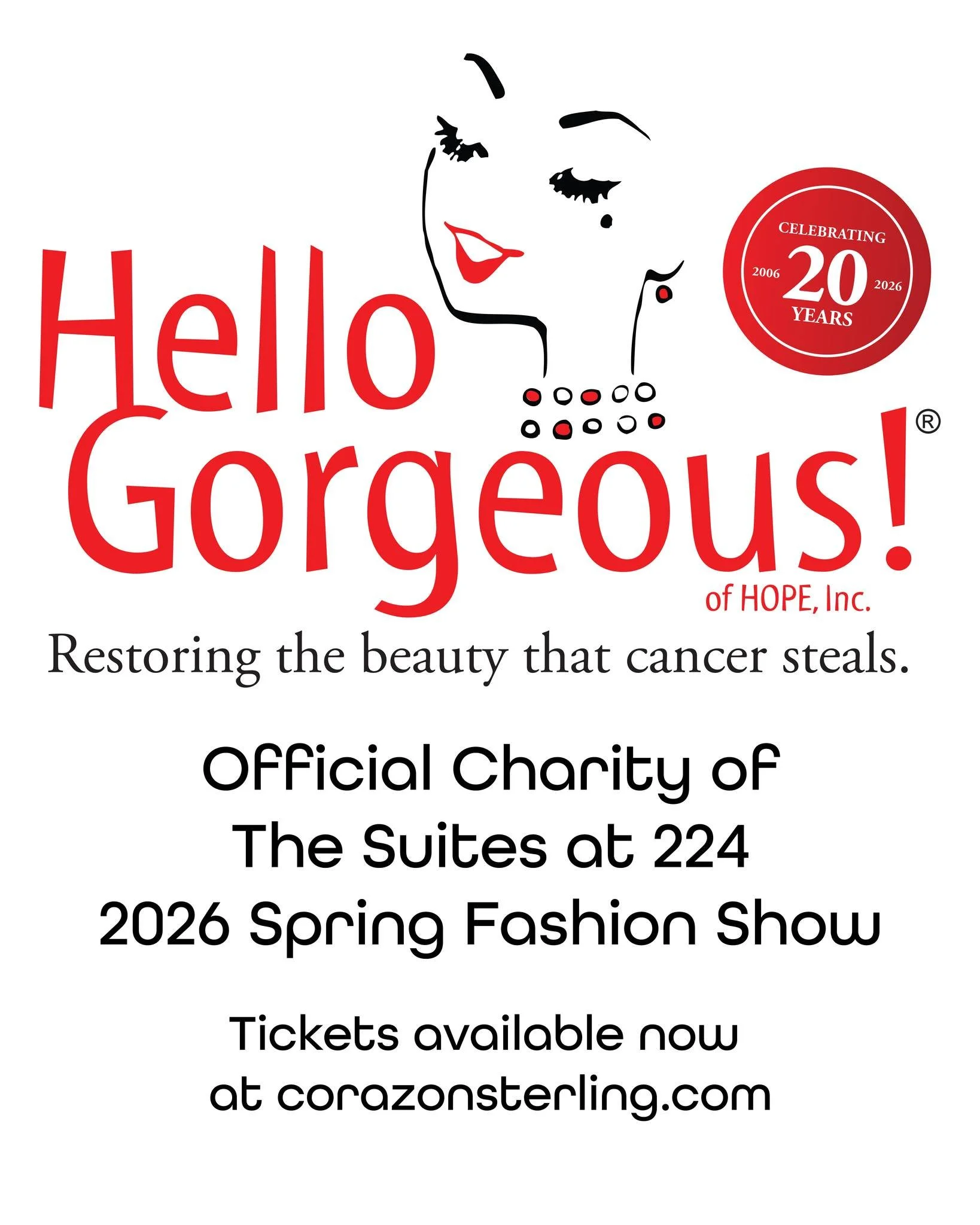 The charity for our spring's fashion show is @hellogorgeous_of_hope. Their organization provides support and resources for women battling all types of cancer, helping restore the beauty that cancer steals through surprise makeovers, education and gif